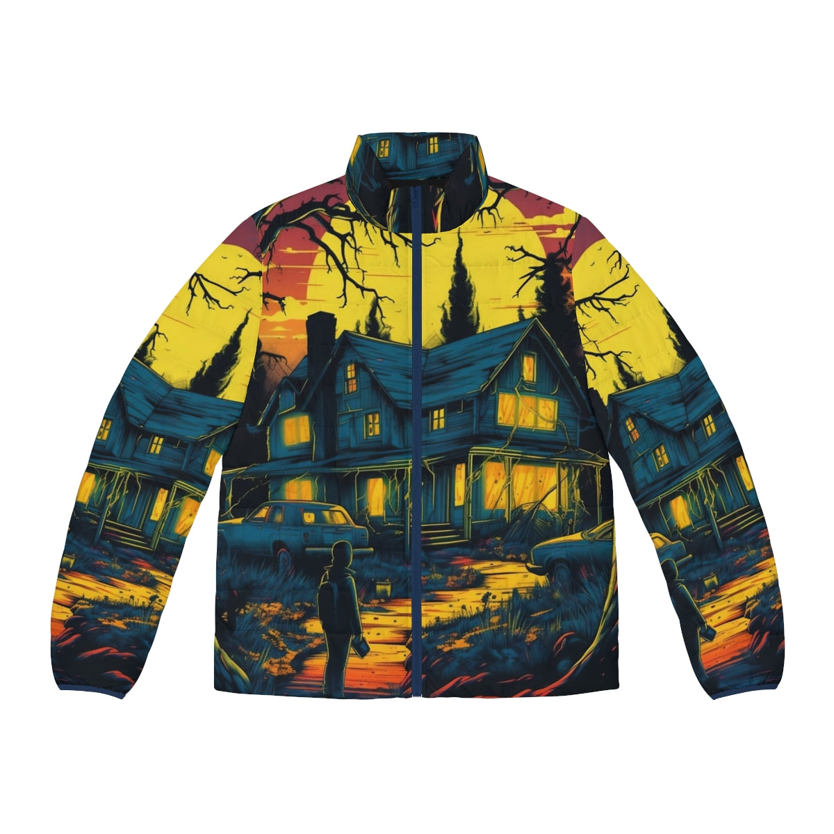 Vecna Manor Puffer Jacket featuring Stranger Things inspired design