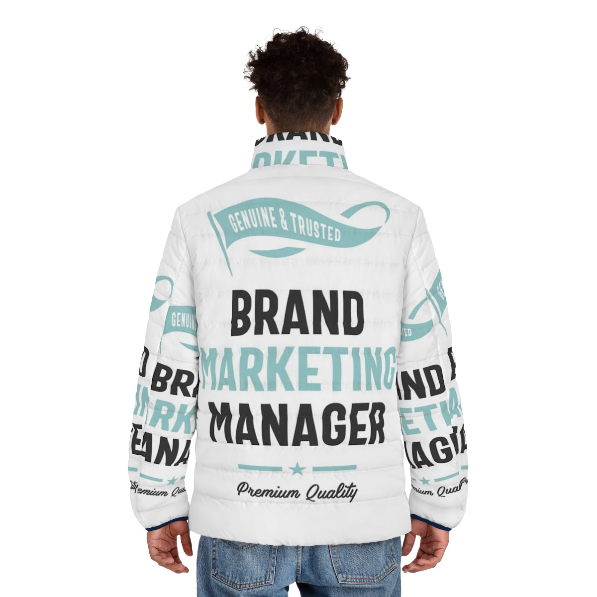 Brand Marketing Manager Puffer Jacket - Warm and Stylish Workwear for Professionals - men back