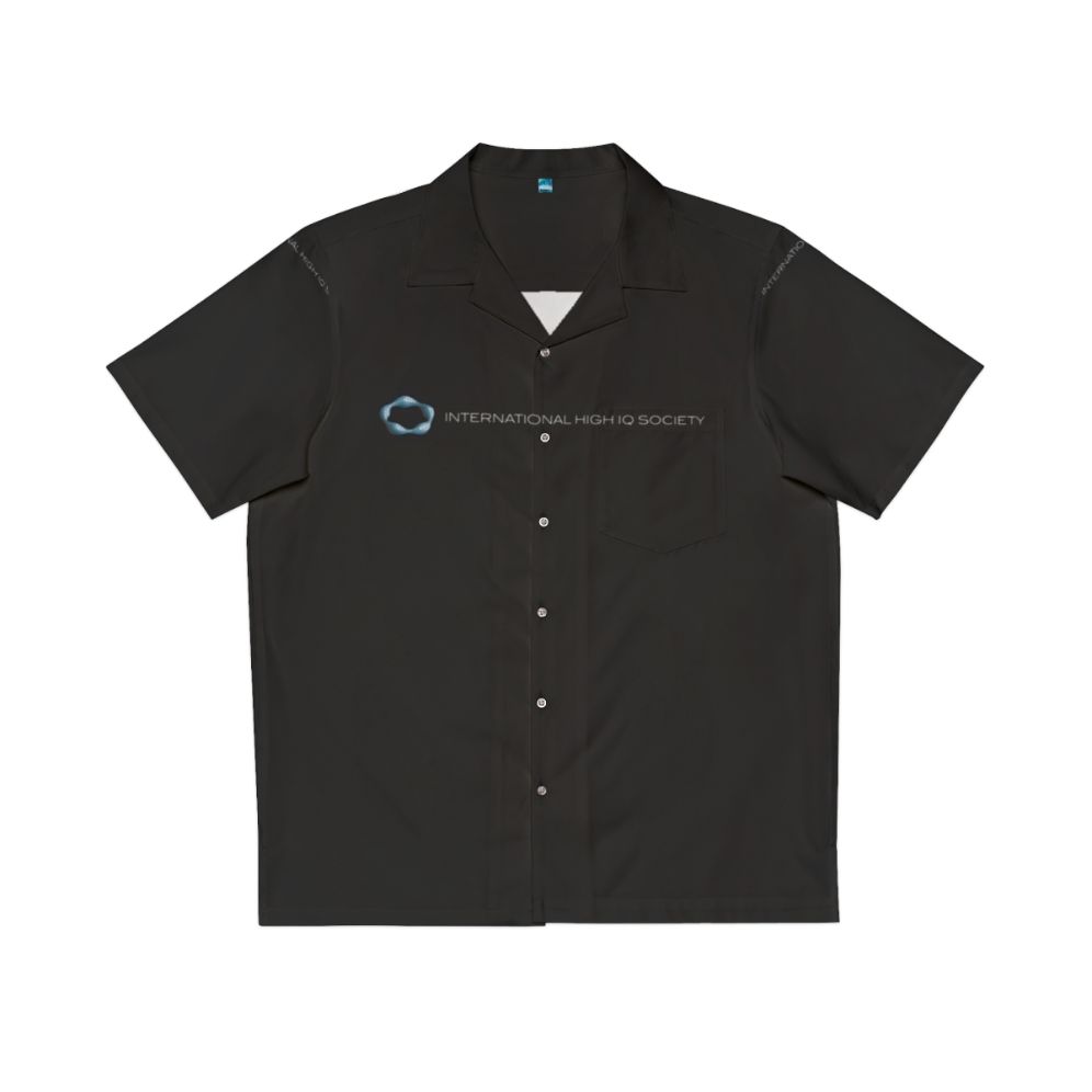 International High IQ Society Logo Black Hawaiian Shirt