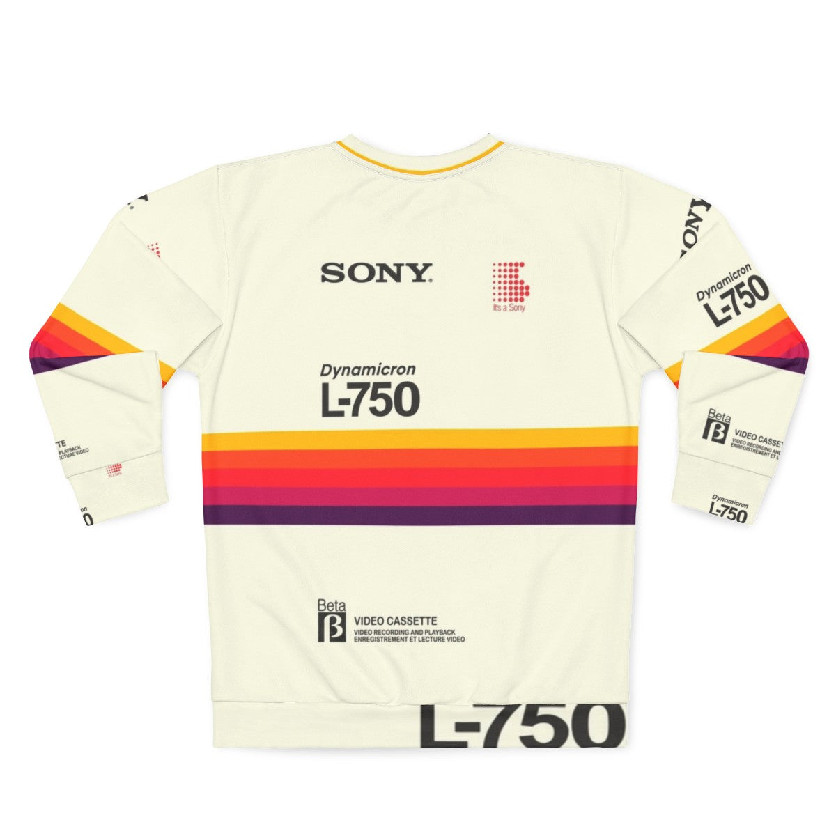 Retro Sony VHS Betamax 90s Sweatshirt - Back