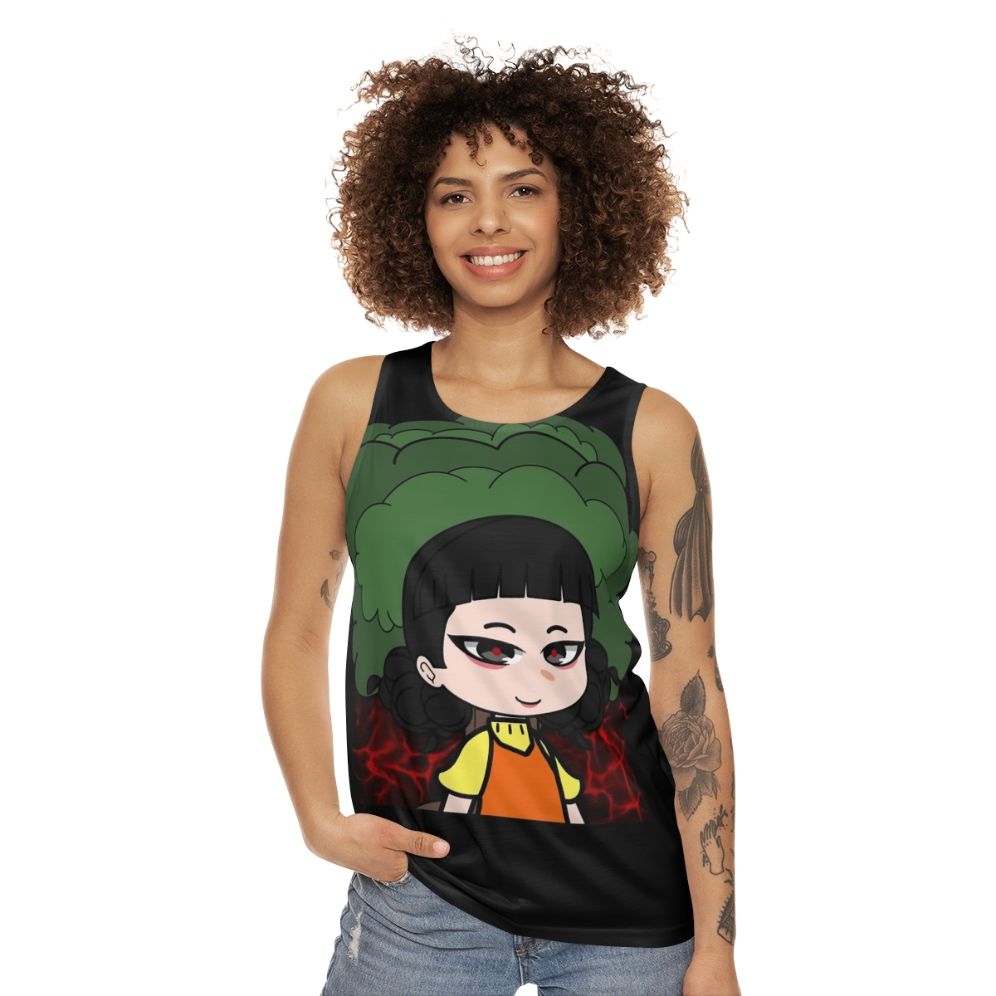 Squid Game Doll Design Unisex Tank Top - women