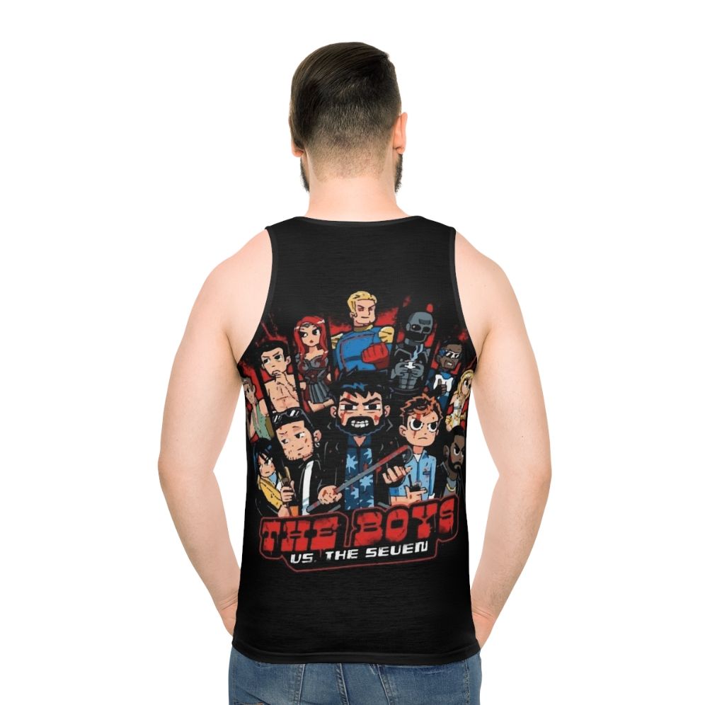 Unisex "The Boys" superhero and anti-hero tank top - men back