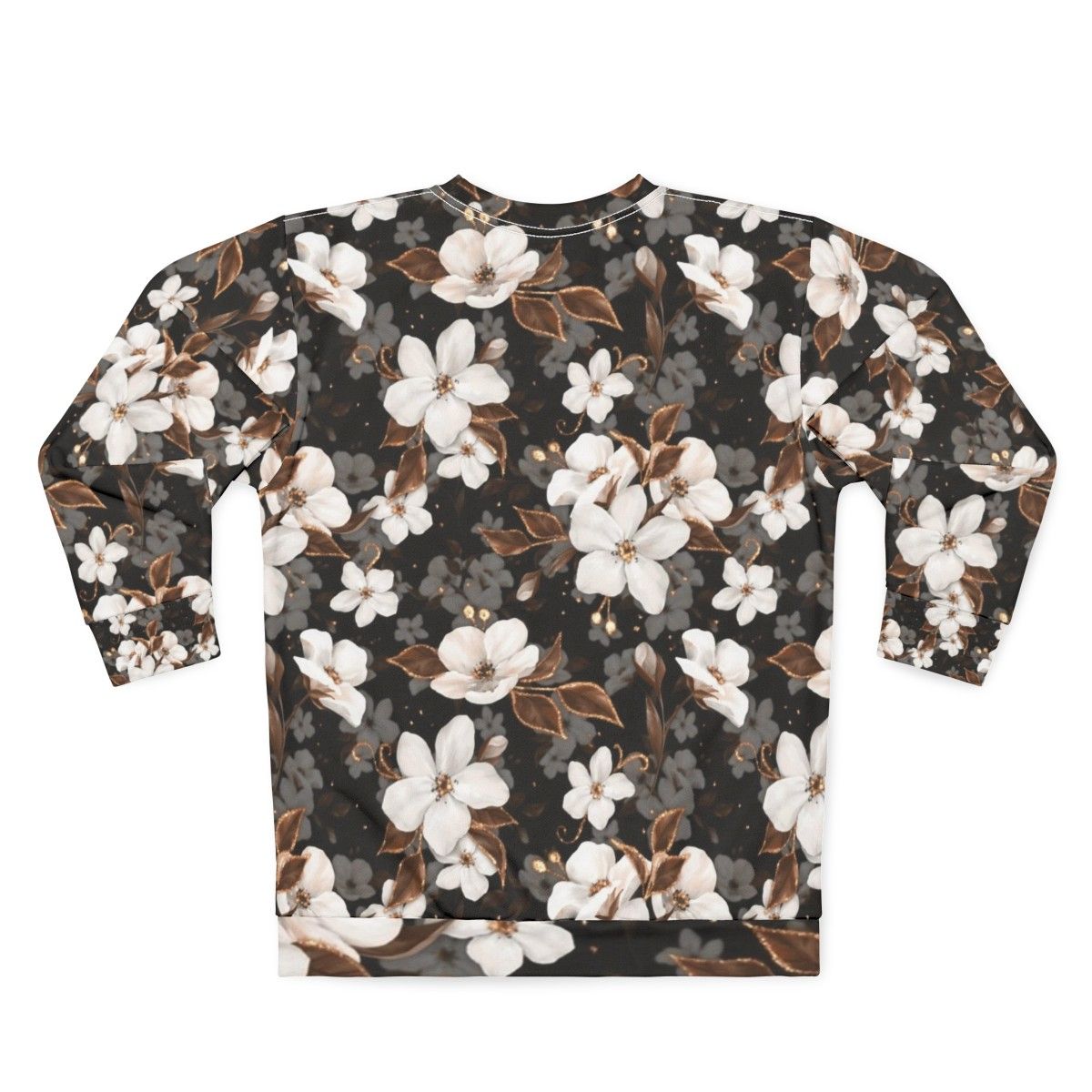 Floral sweatshirt with apple flower pattern - Back