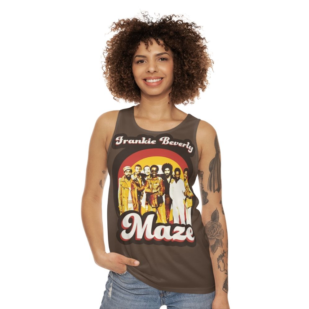 Frankie Beverly and Maze 70s Funky Soul Unisex Tank Top - women