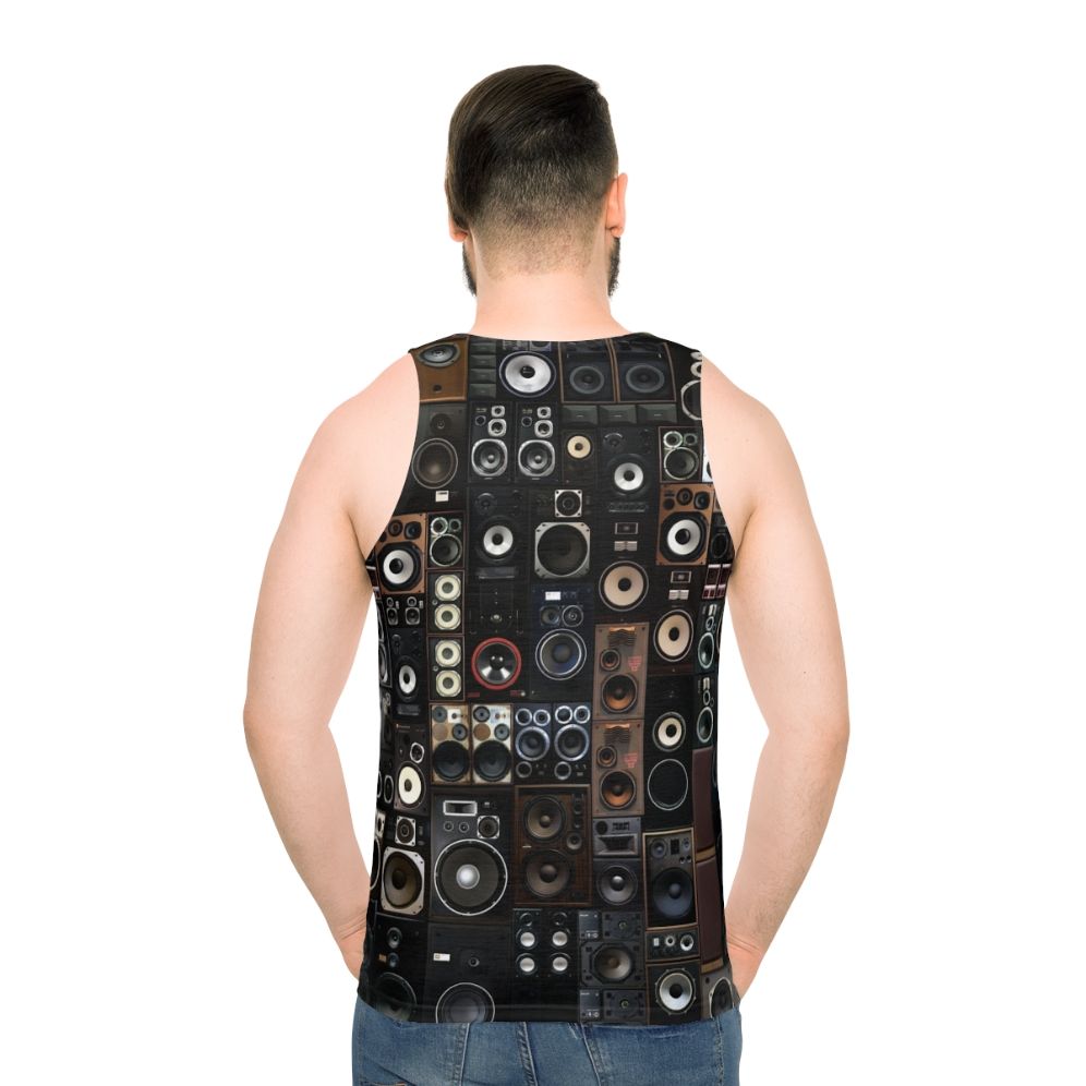 Vintage Speakers Unisex Tank Top - men back