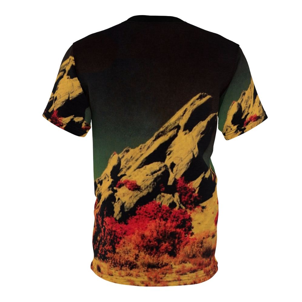 Retro-styled graphic t-shirt featuring a design inspired by the Dark Continent album cover - Back