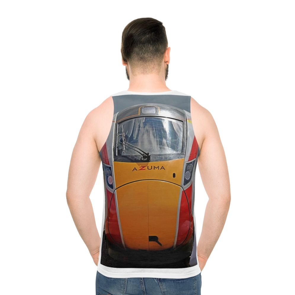 LNER Azuma High-Speed Train Unisex Tank Top - men back