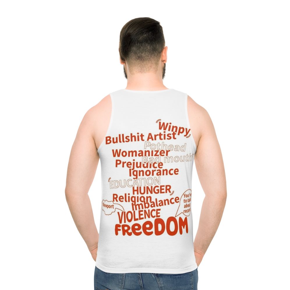 Unisex cotton tank top for casual and athletic wear - men back