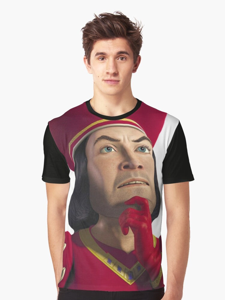 Lord Farquaad graphic t-shirt with Shrek character design - Men