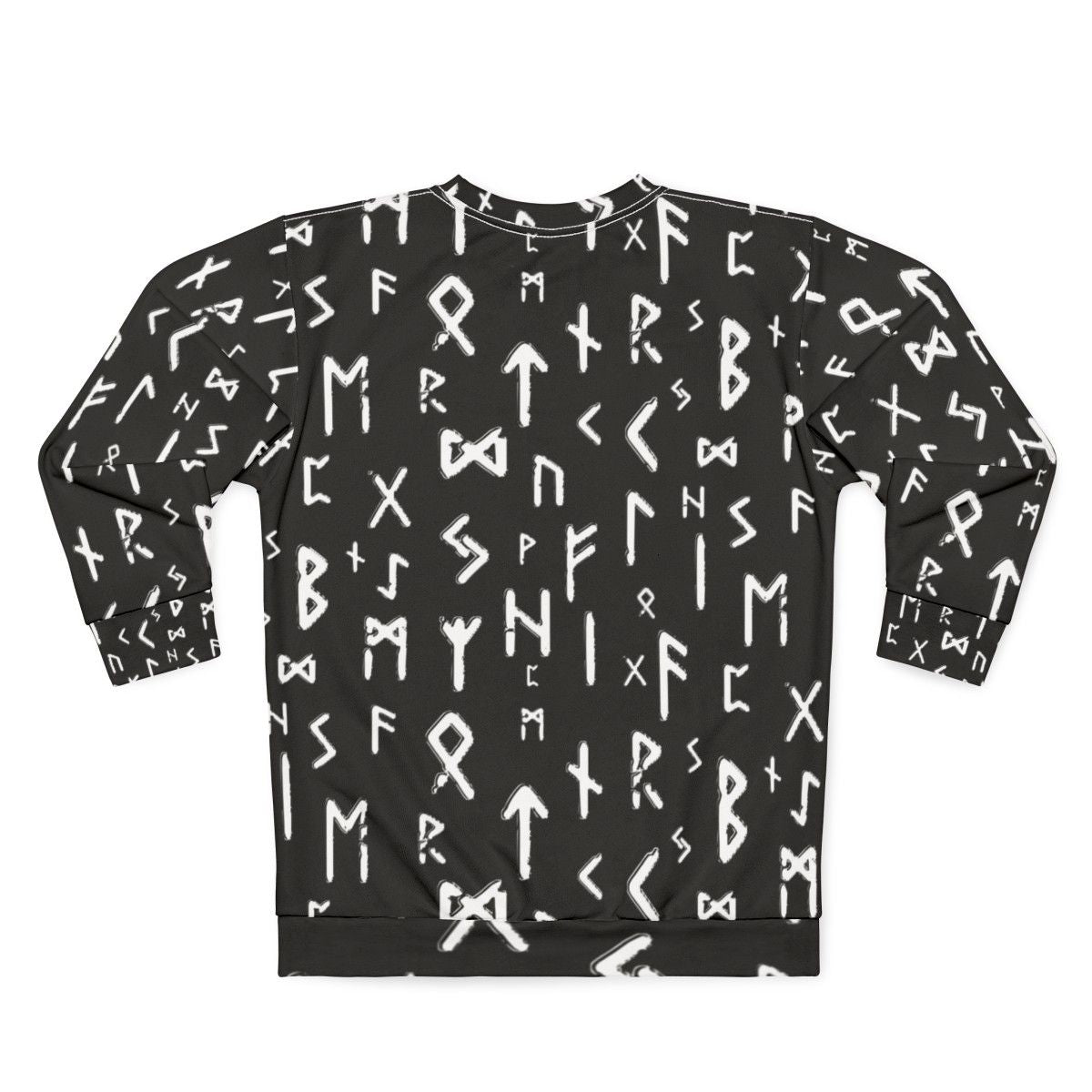 Elder Futhark Runes Viking Runic Alphabet Sweatshirt - Back