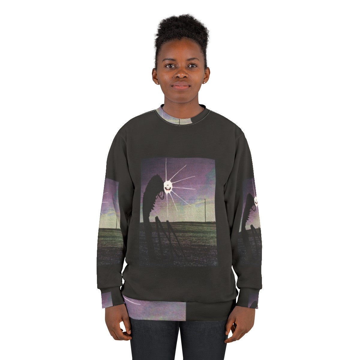 Highway Face Sweatshirt - Graphic Sweatshirt for Streetwear Fashion - women