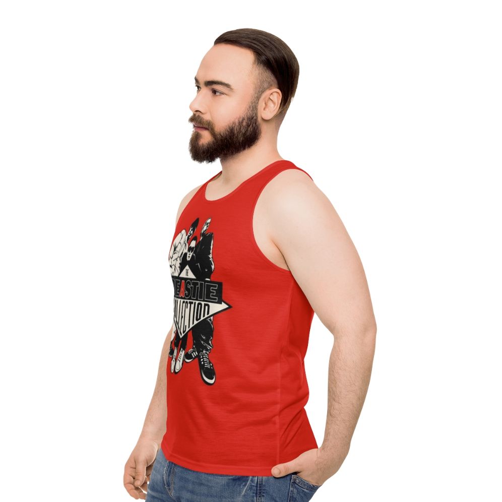 Unisex red rock music tank top - men side