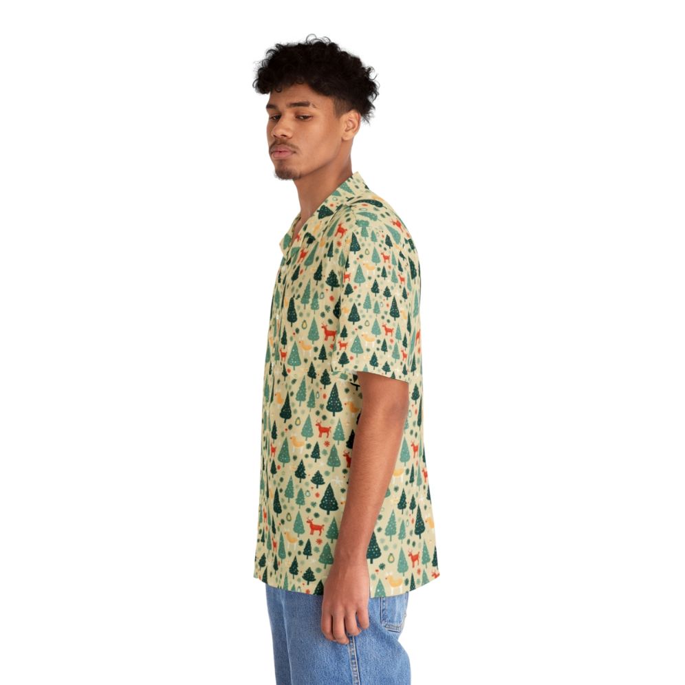 Christmas Hawaiian shirt with seamless holiday print - People Left