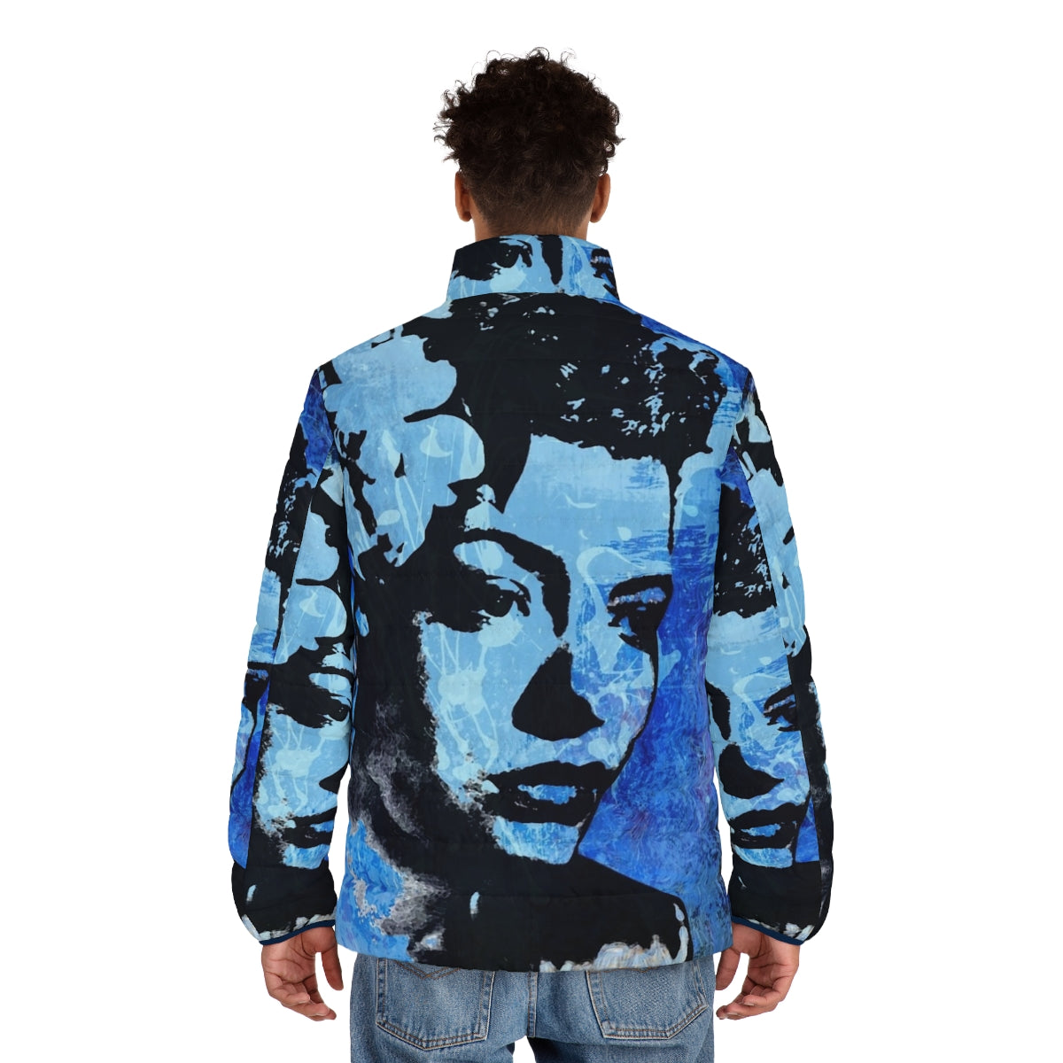 Billie Holiday "Lady Day" Vintage Inspired Puffer Jacket - men back