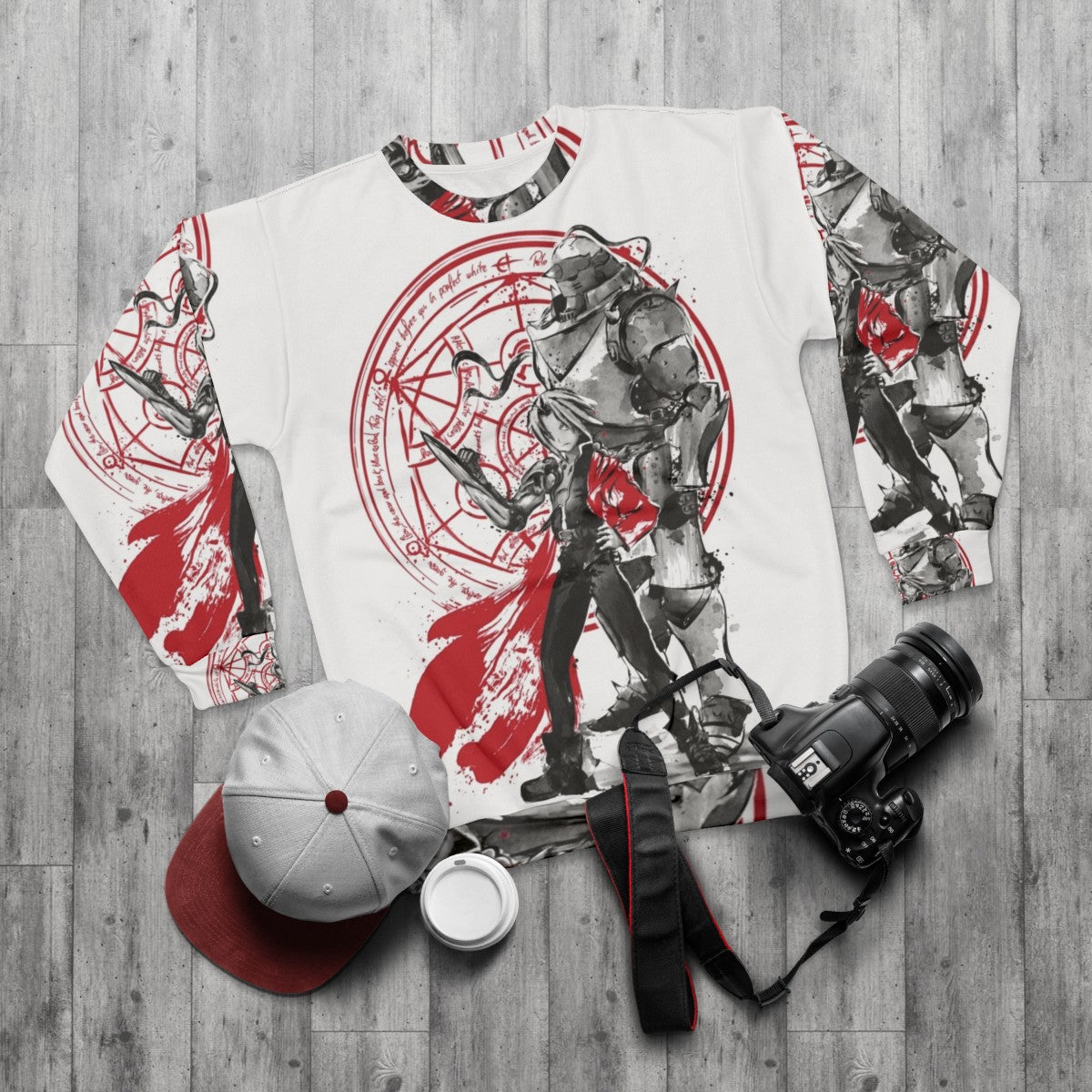 Fullmetal Alchemist Brotherhood Sumi E Sweatshirt - flat lay