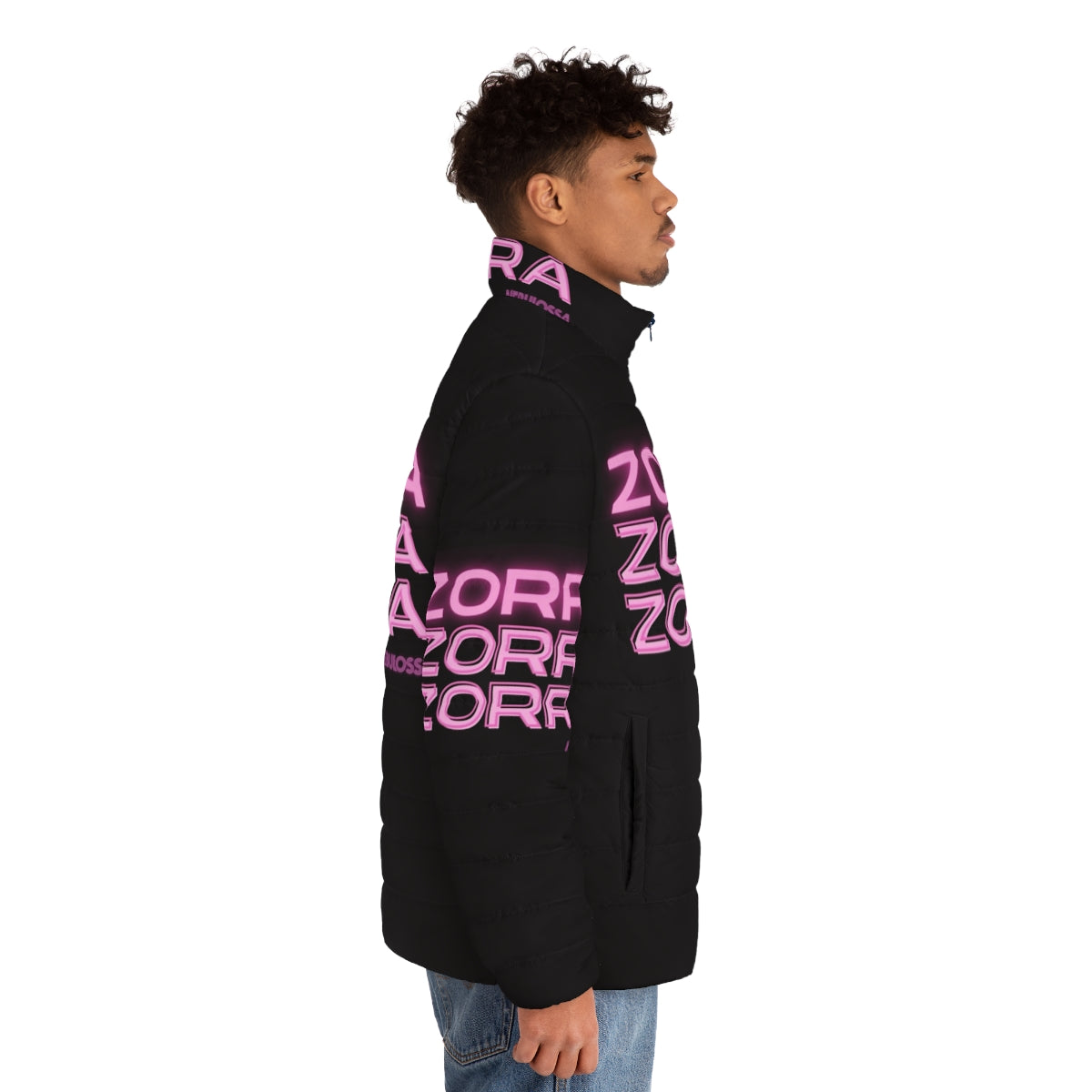 Zorra By Nebulossa puffer jacket for the 2024 Eurovision season - men side right