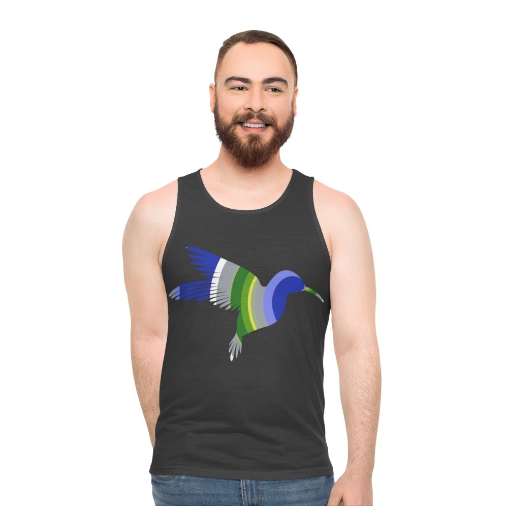 Watercolor hummingbird legendary animals tank top - men