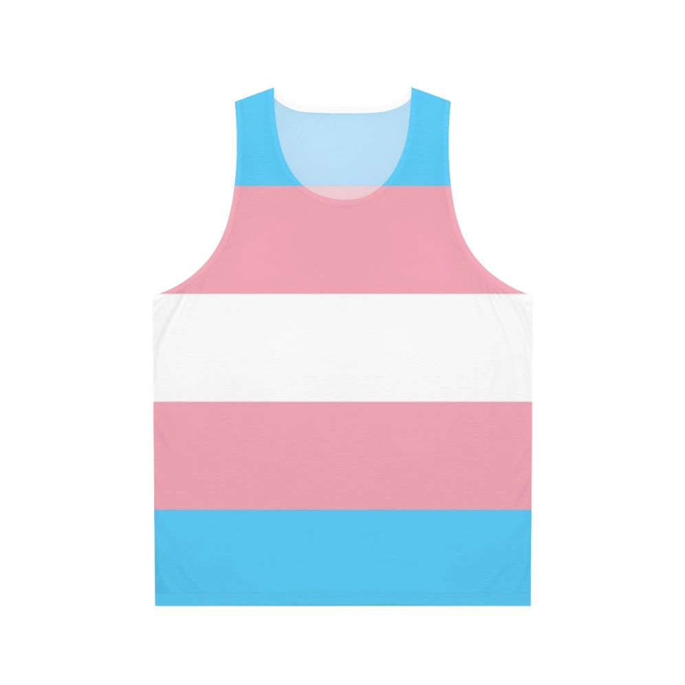 Transgender pride flag unisex tank top