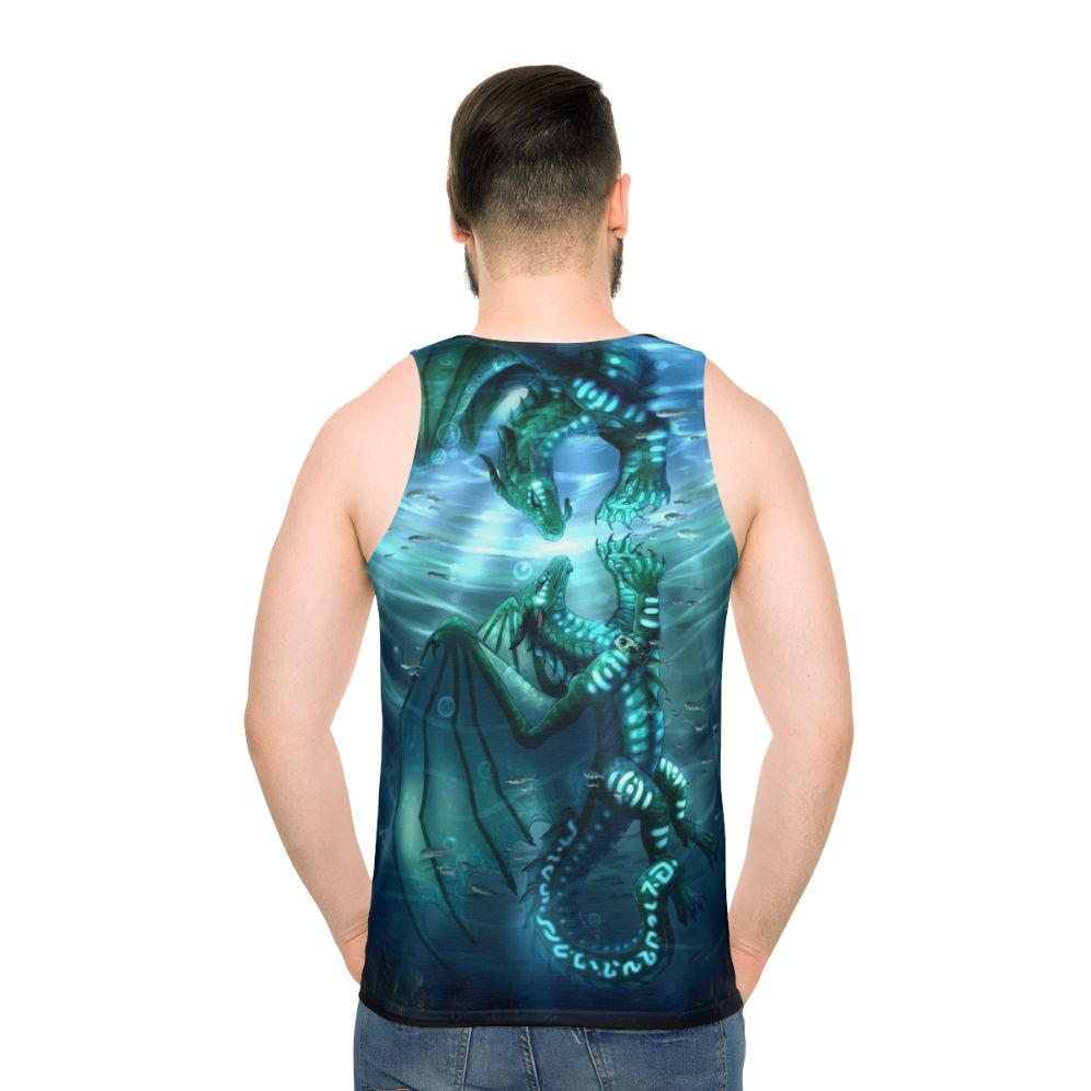 Unisex Wings Of Fire Fathom and Turtle Tank Top - men back