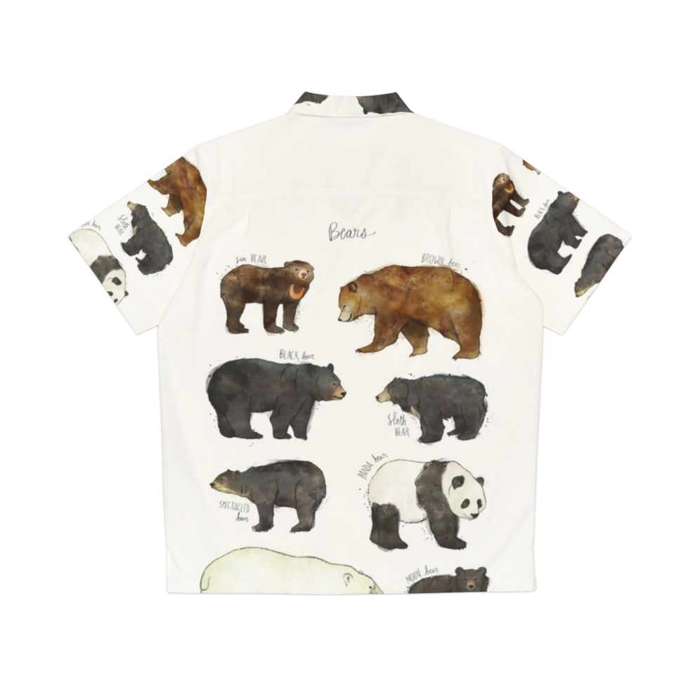 Bears Hawaiian Shirt with Nature Inspired Print - Back