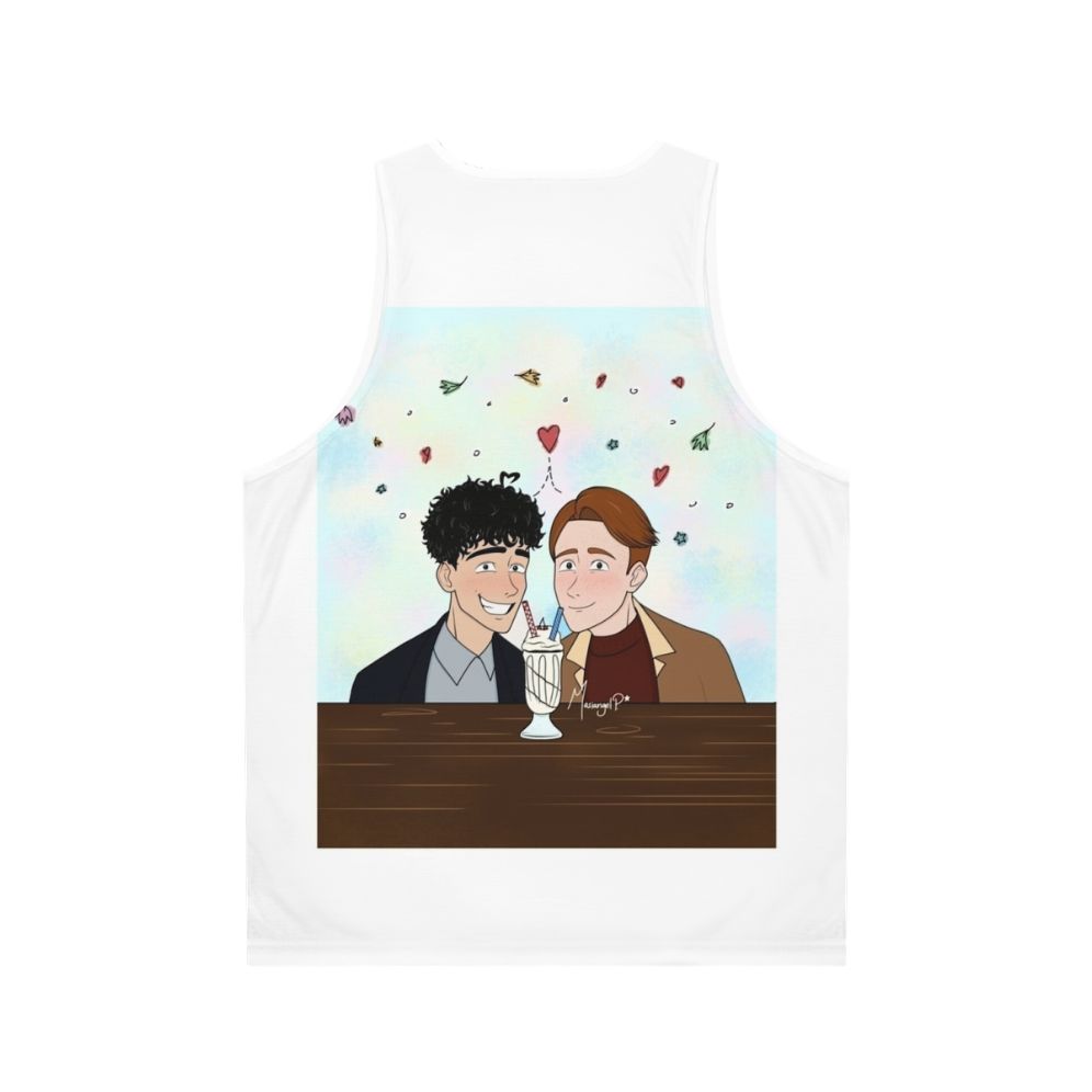 Heartstopper fanart unisex tank top - Back