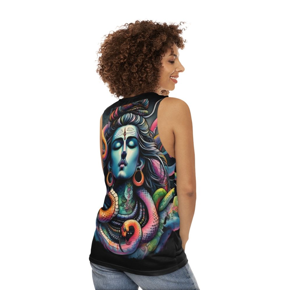 Lord Shiva Unisex Tank Top - women back