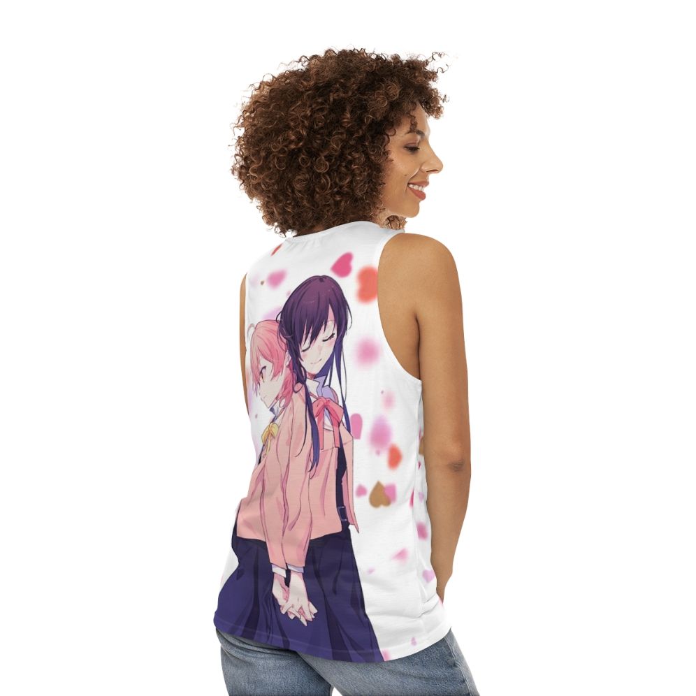 Bloom Into You Yagate Kimi Ni Naru Anime Tank Top - women back