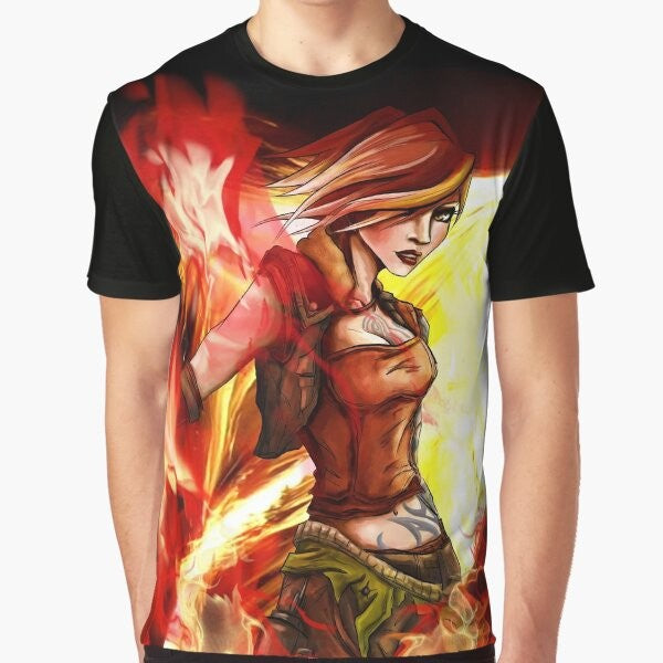 Lilith the Siren from Borderlands video game - fan art graphic t-shirt design