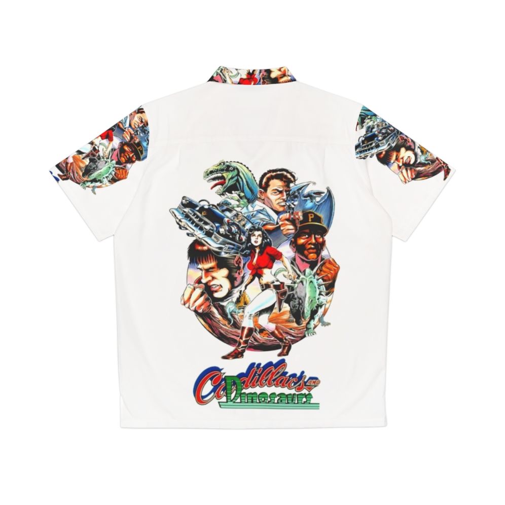 Cadillacs And Dinosaurs Inspired Hawaiian Shirt - Back