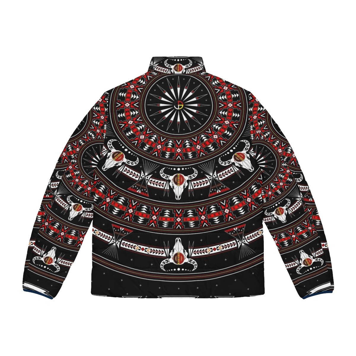 Native American-inspired buffalo puffer jacket - Back