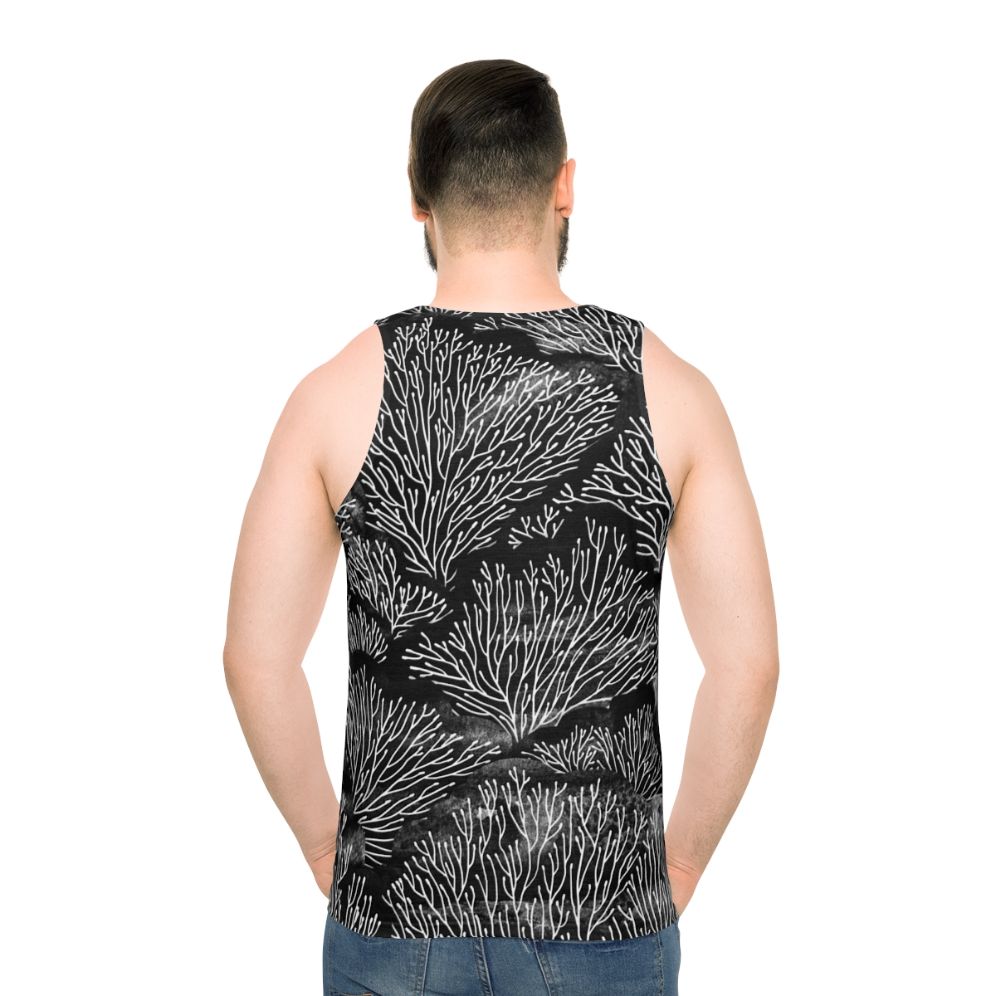 Reef Unisex Tank Top with Watercolor Ocean Design - men back