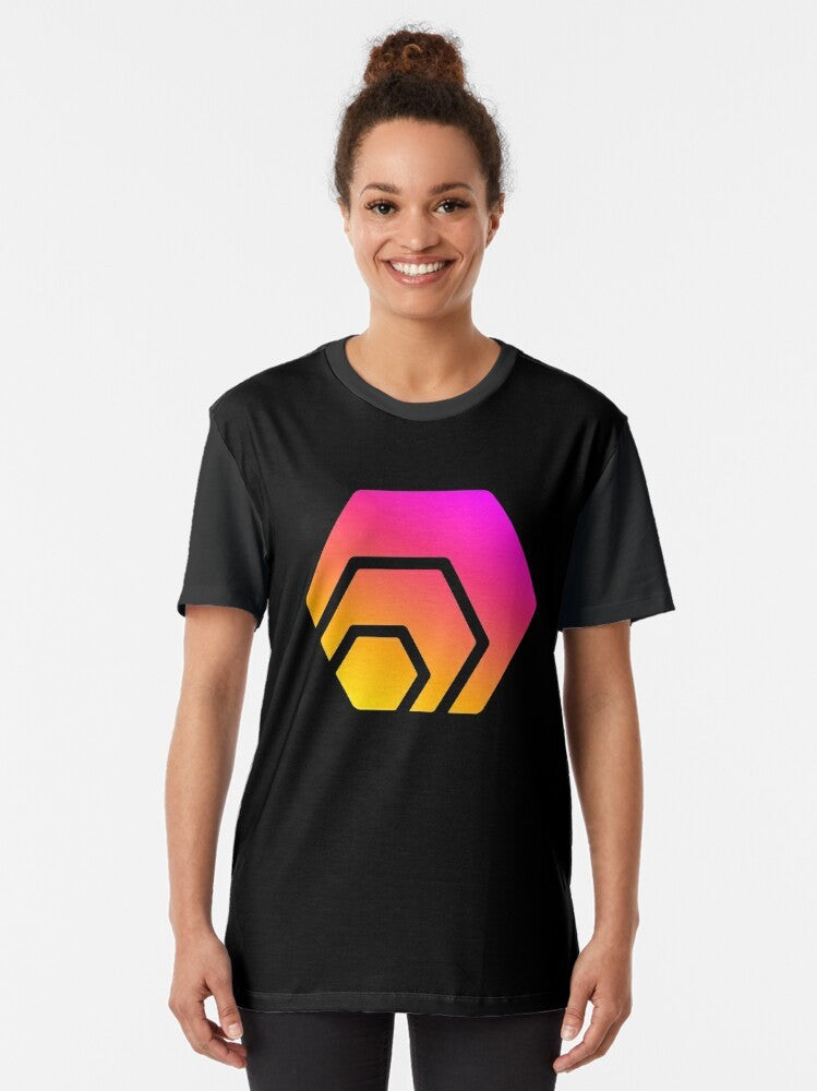 Hex Crypto Hexagon Logo Graphic T-Shirt - Women