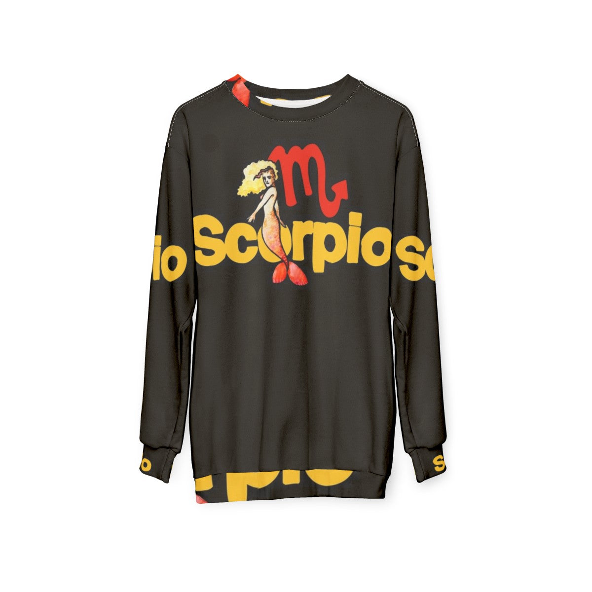 Scorpio mermaid zodiac sweatshirt - hanging