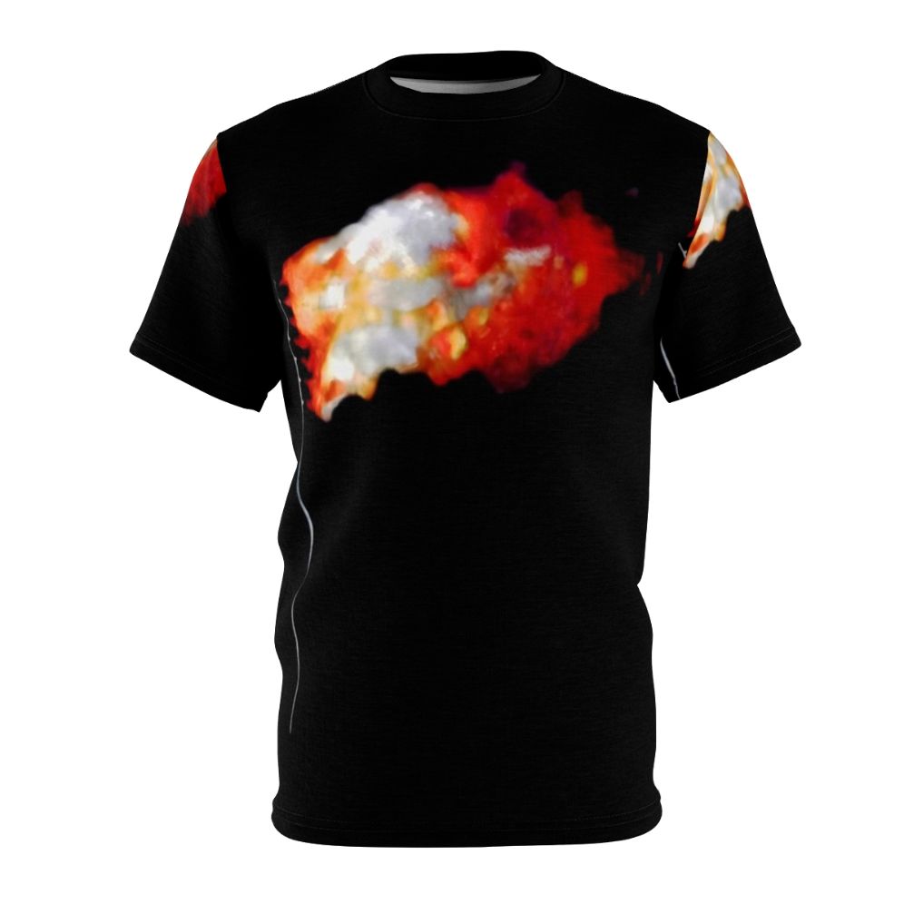 Burning flag abstract graphic design digital art tshirt