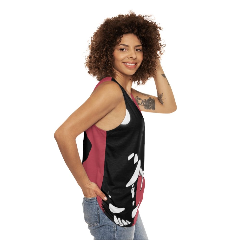 Black Shuck Unisex Tank Top - women side