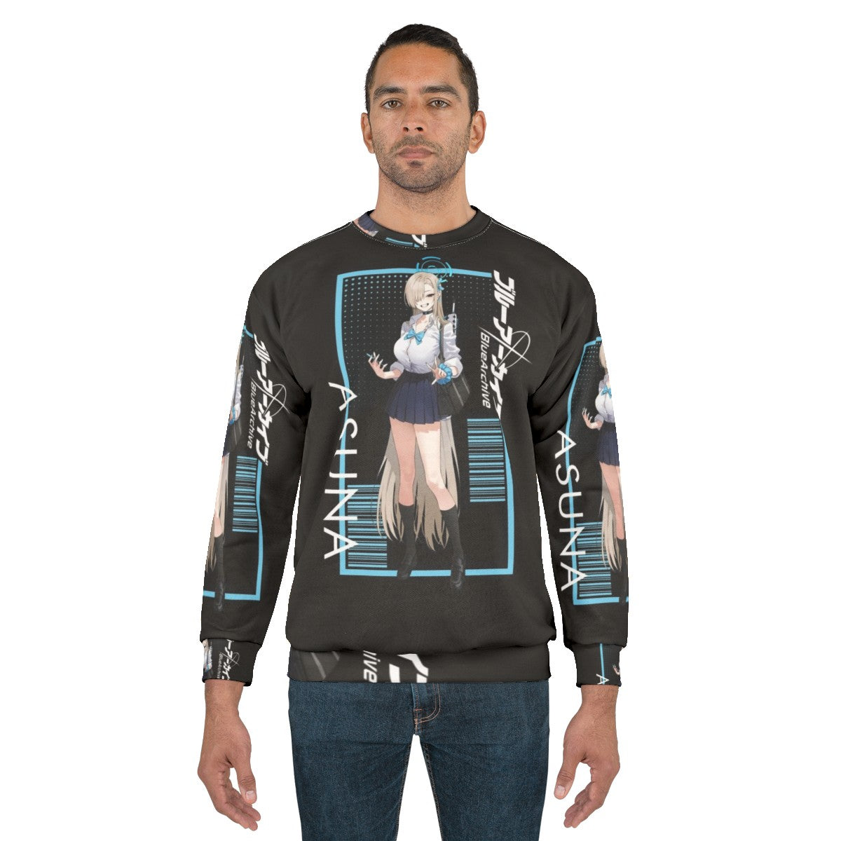 Blue Archive Asuna Character Portrait Sweatshirt - men