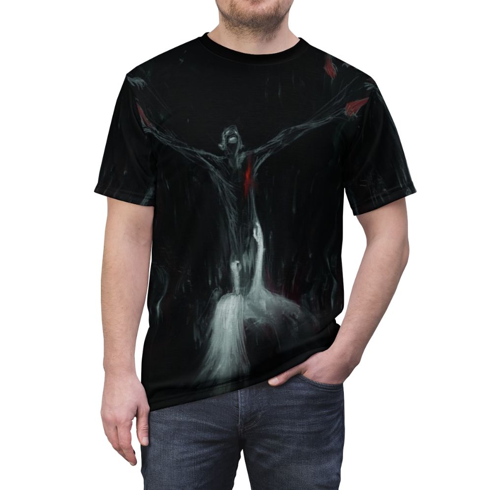 Neon Blackstetics Metal T-shirt featuring abstract, experimental design - men front