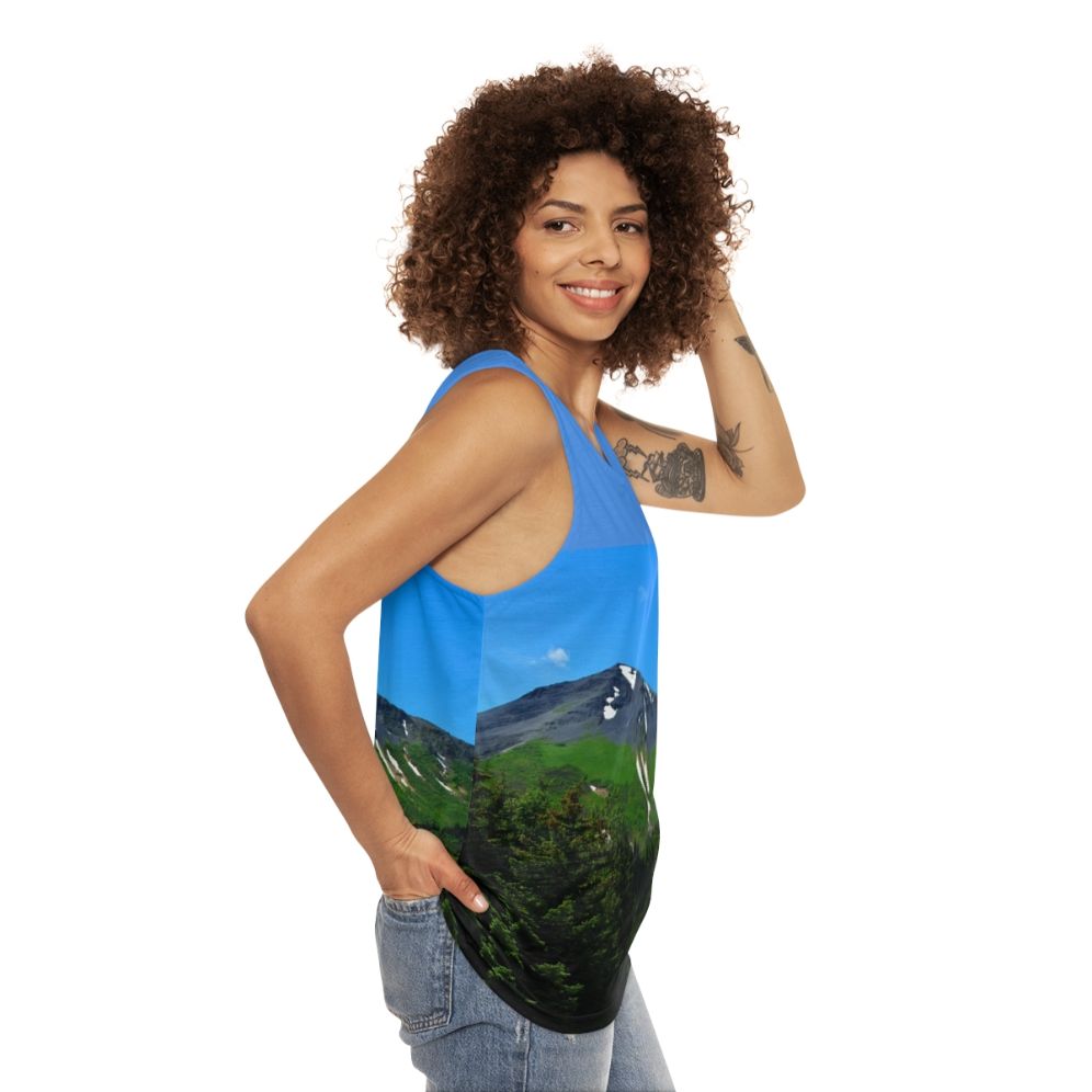 Mount Marathon Alaska Unisex Tank Top for Outdoor Adventure - women side