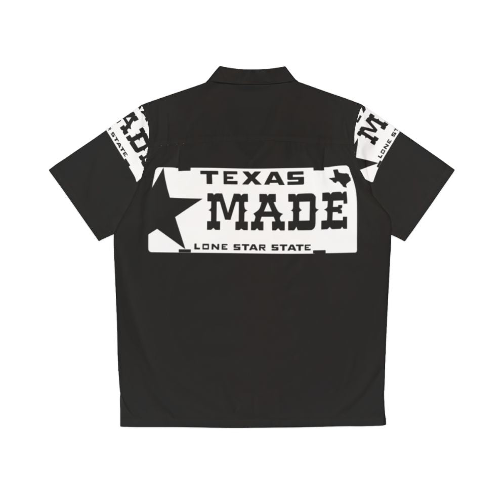 Texas Made Lone Star License Plate Hawaiian Shirt - Back