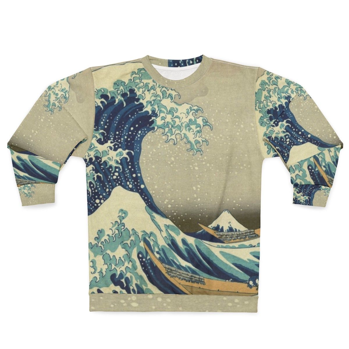 Kanagawa Wave Sweatshirt - Hokusai inspired wave art design