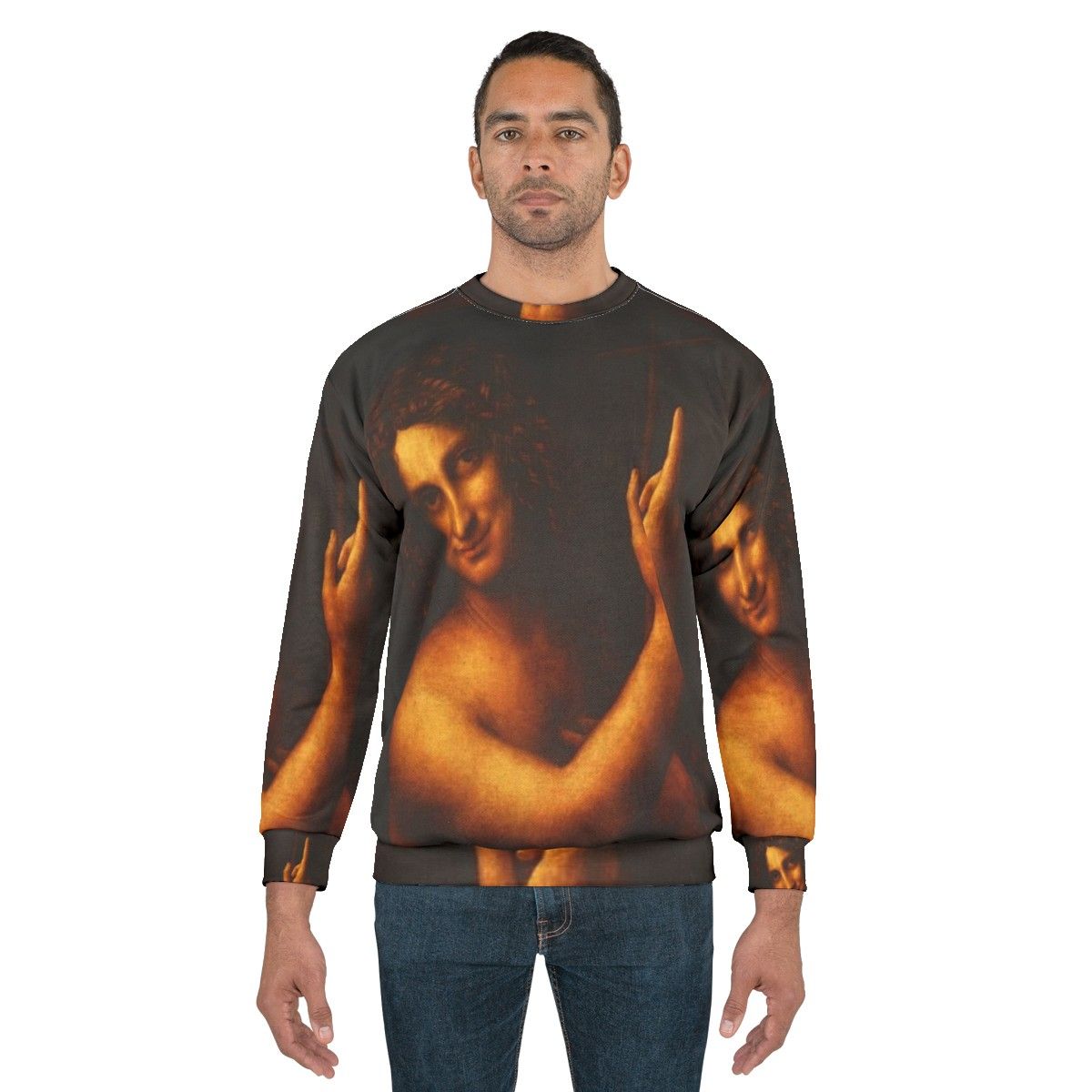 Da Vinci St. John the Baptist Sweatshirt - Renaissance Art - men