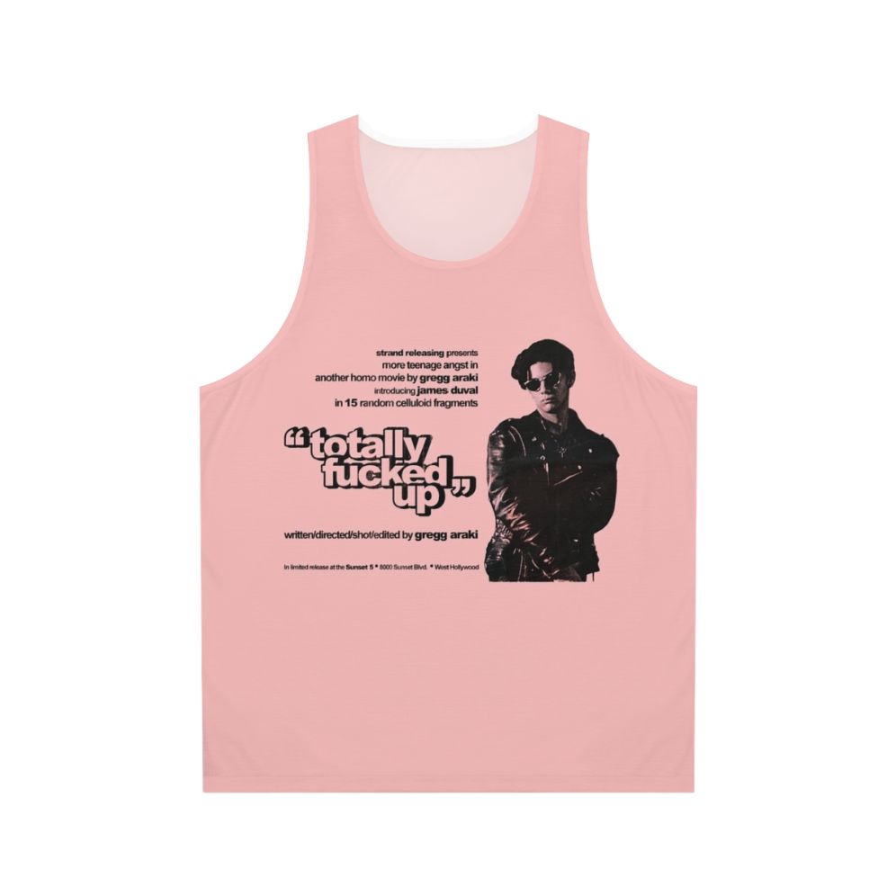 Unisex tank top with '90s cult movie graphic