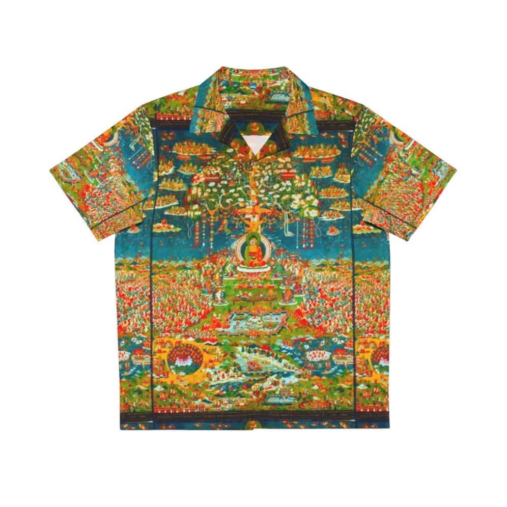 Amityaus Buddha Hawaiian Shirt featuring psychedelic, trippy, and hippie-inspired Buddha art