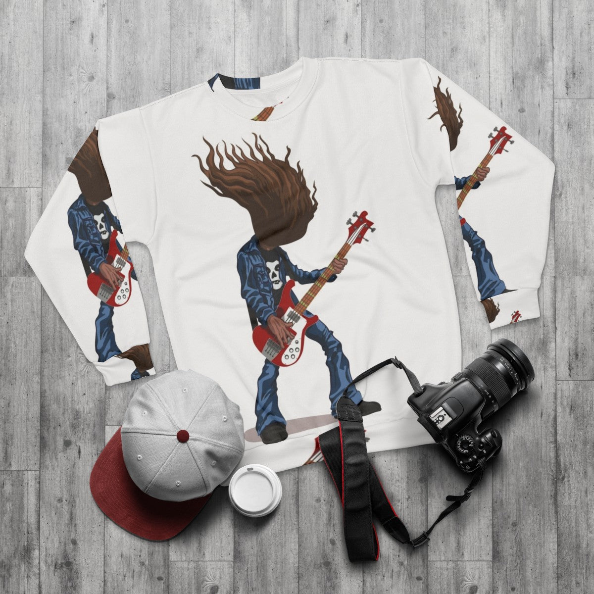 Cliff Burton Heavy Metal Sweatshirt - flat lay