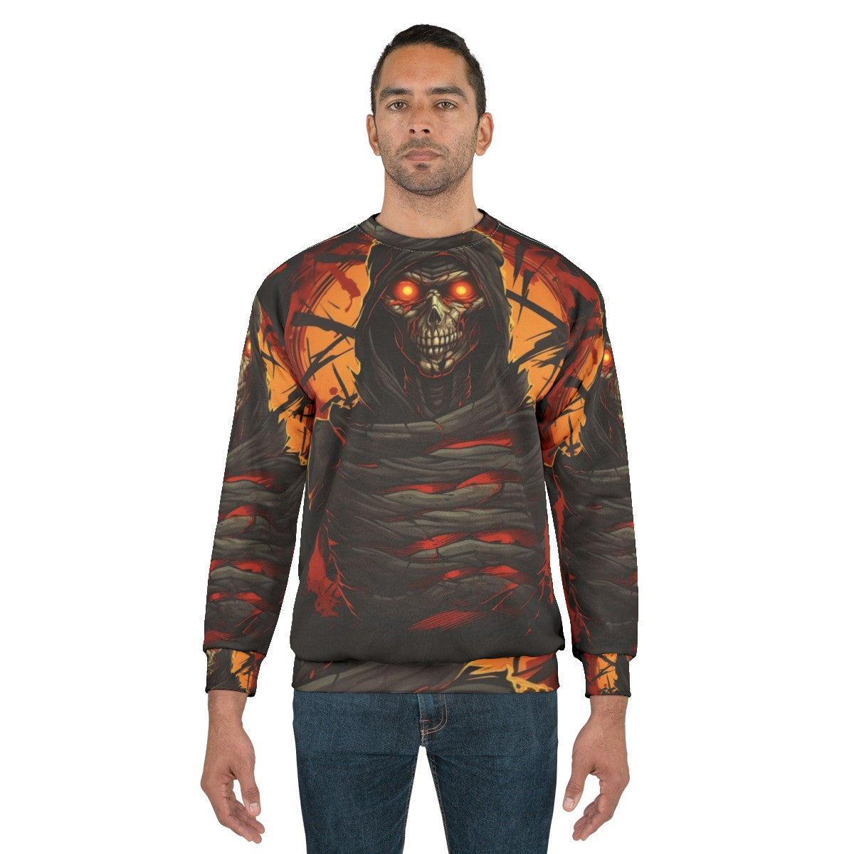 Sinister 'Writhing Darkness' sweatshirt with dark, gothic design - men