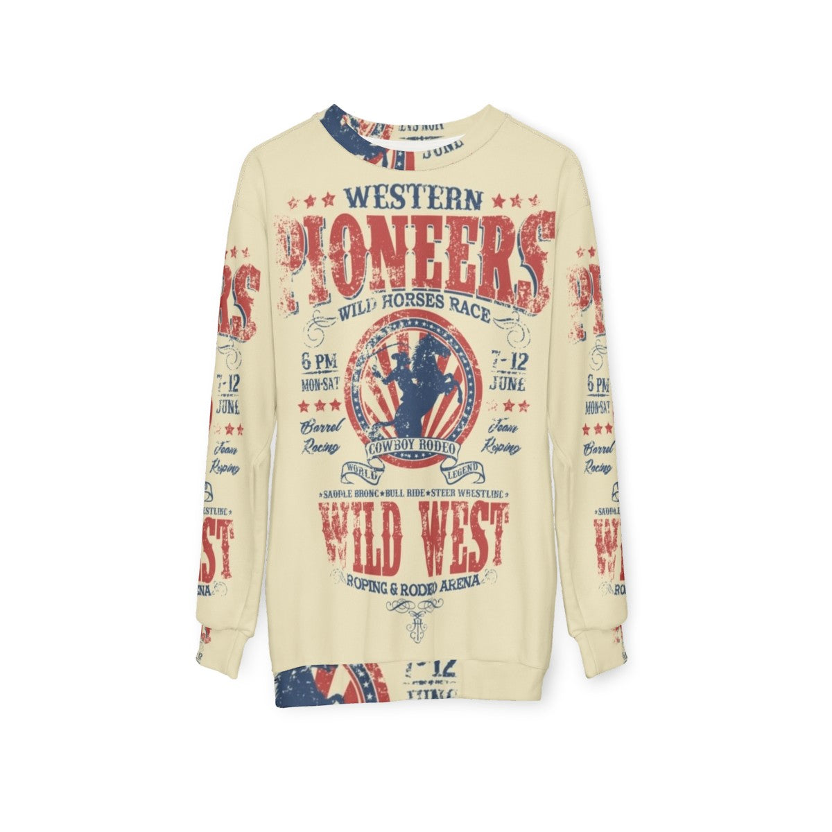 Vintage Western Pioneers Sweatshirt - hanging