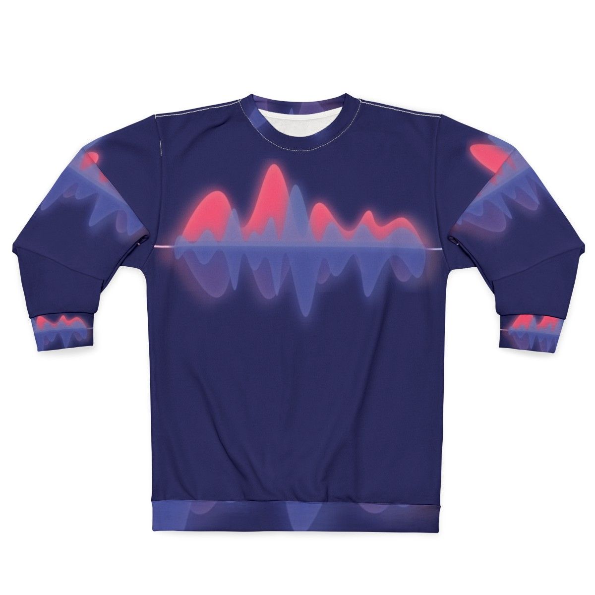 Audio Wave Sweatshirt with Colorful Sound Wave Pattern