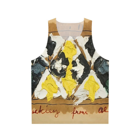 Unisex tank top with abstract geometric art design