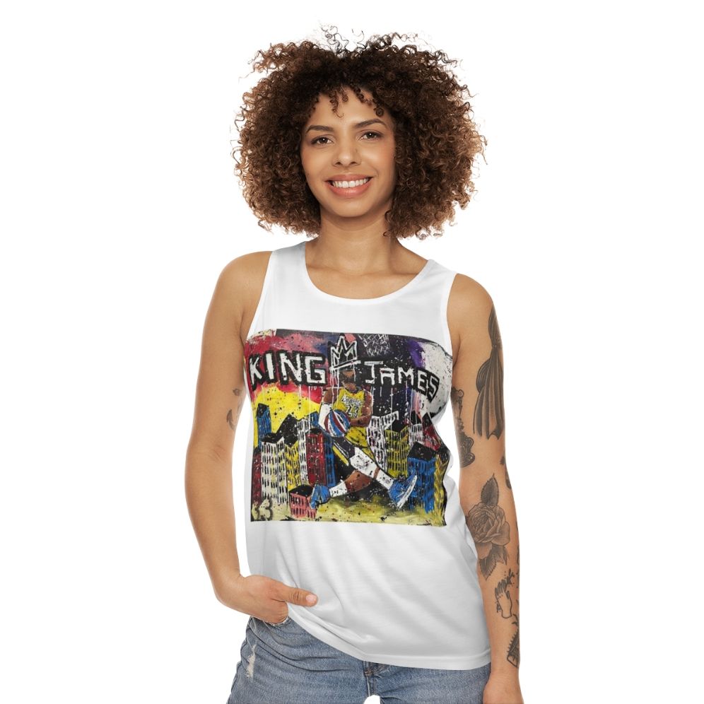 Lebron James Lakers Unisex Basketball Tank Top - women