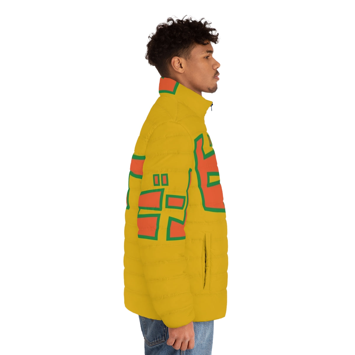 Jet Set Radio Beat Puffer Jacket featuring the iconic characters and graffiti design from the Dreamcast classic - men side right